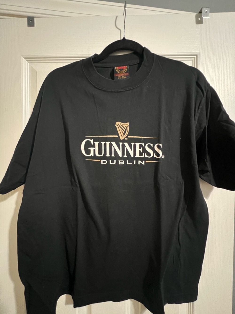Guinness Black Tee with Gold & White Logo